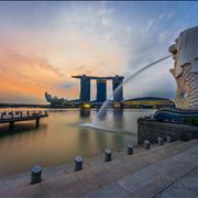 Picture Of Merlion Statue At Merlion Park Singapore